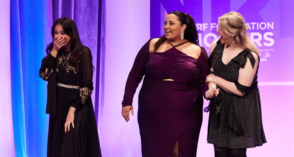 Three members of top team onstage at the NRF Foundation Honors