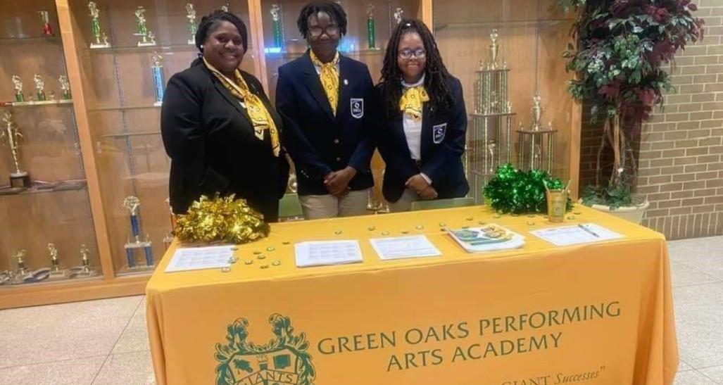 Students and teacher from Green Oaks Performing Arts Academy.